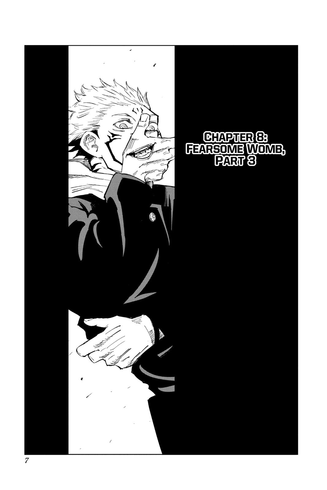 Jujutsu Kaisen Manga Chapter 8 page 7 - Fearsome Womb, Part 3 scene