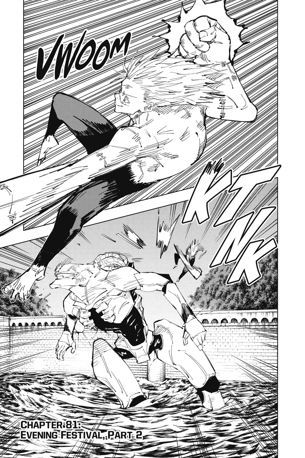 Jujutsu Kaisen Manga Chapter 81 page 1 - Evening Festival, Part 2 scene