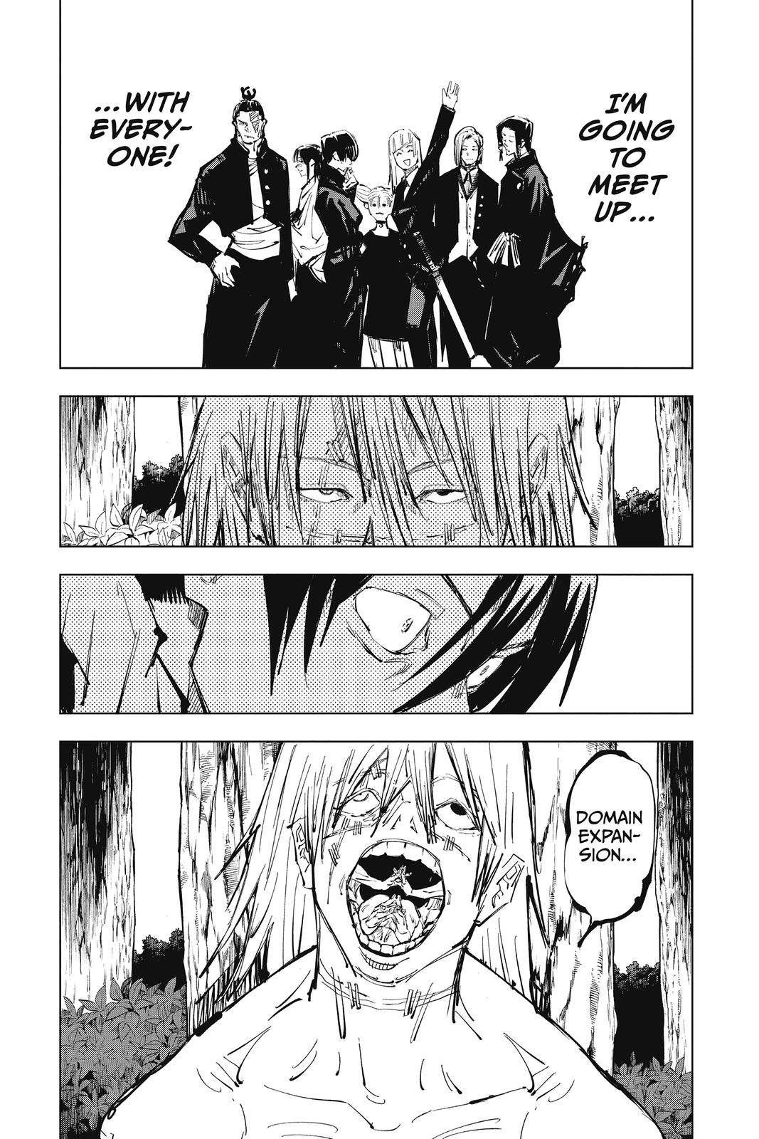 Jujutsu Kaisen Manga Chapter 81 page 15 - Evening Festival, Part 2 scene