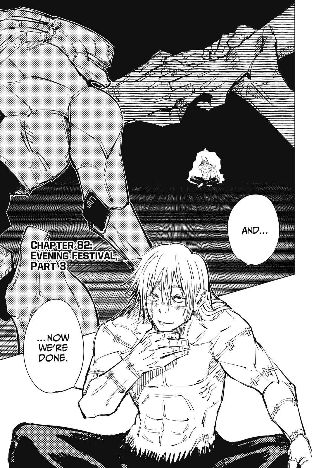 Jujutsu Kaisen Manga Chapter 82 page 1 - Evening Festival, Part 3 scene