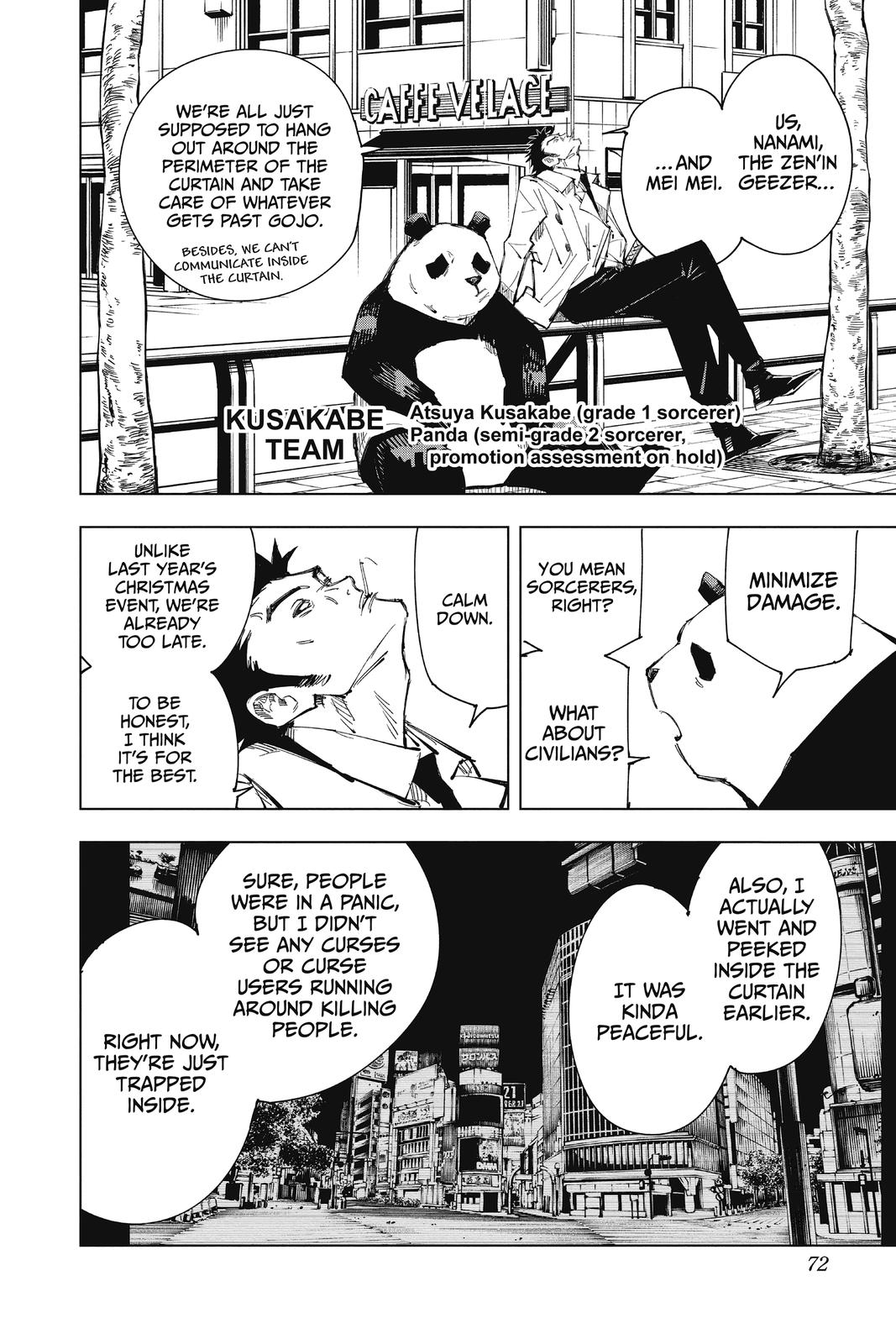 Jujutsu Kaisen Manga Chapter 83 page 6 - The Shibuya Incident, Part 1 scene