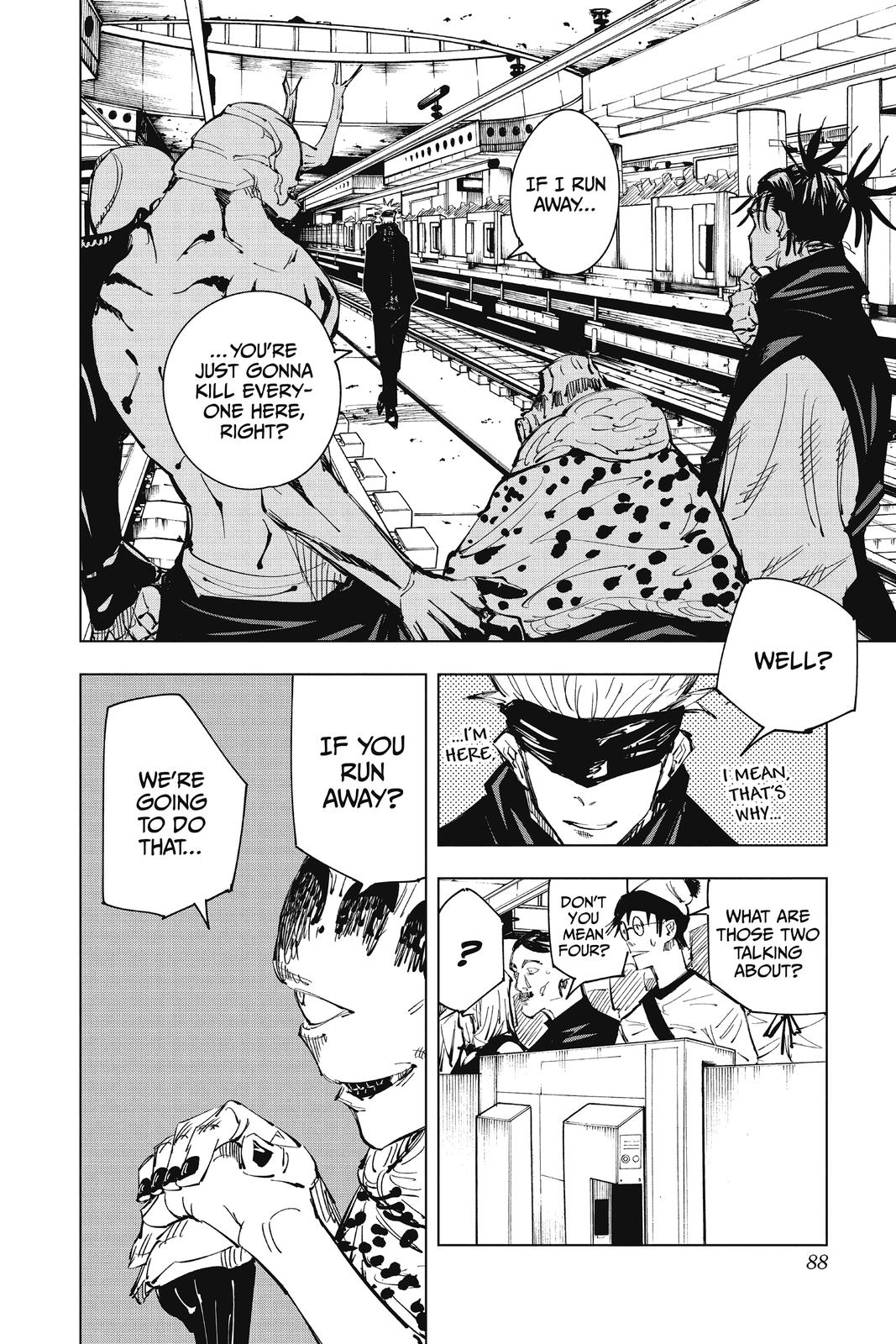 Jujutsu Kaisen Manga Chapter 84 page 2 - The Shibuya Incident, Part 2 scene