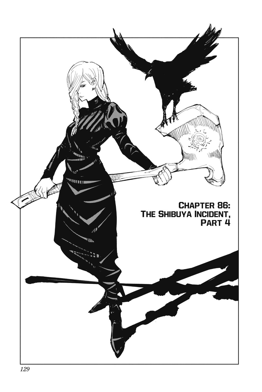 Jujutsu Kaisen Manga Chapter 86 page 1 - The Shibuya Incident, Part 4 scene