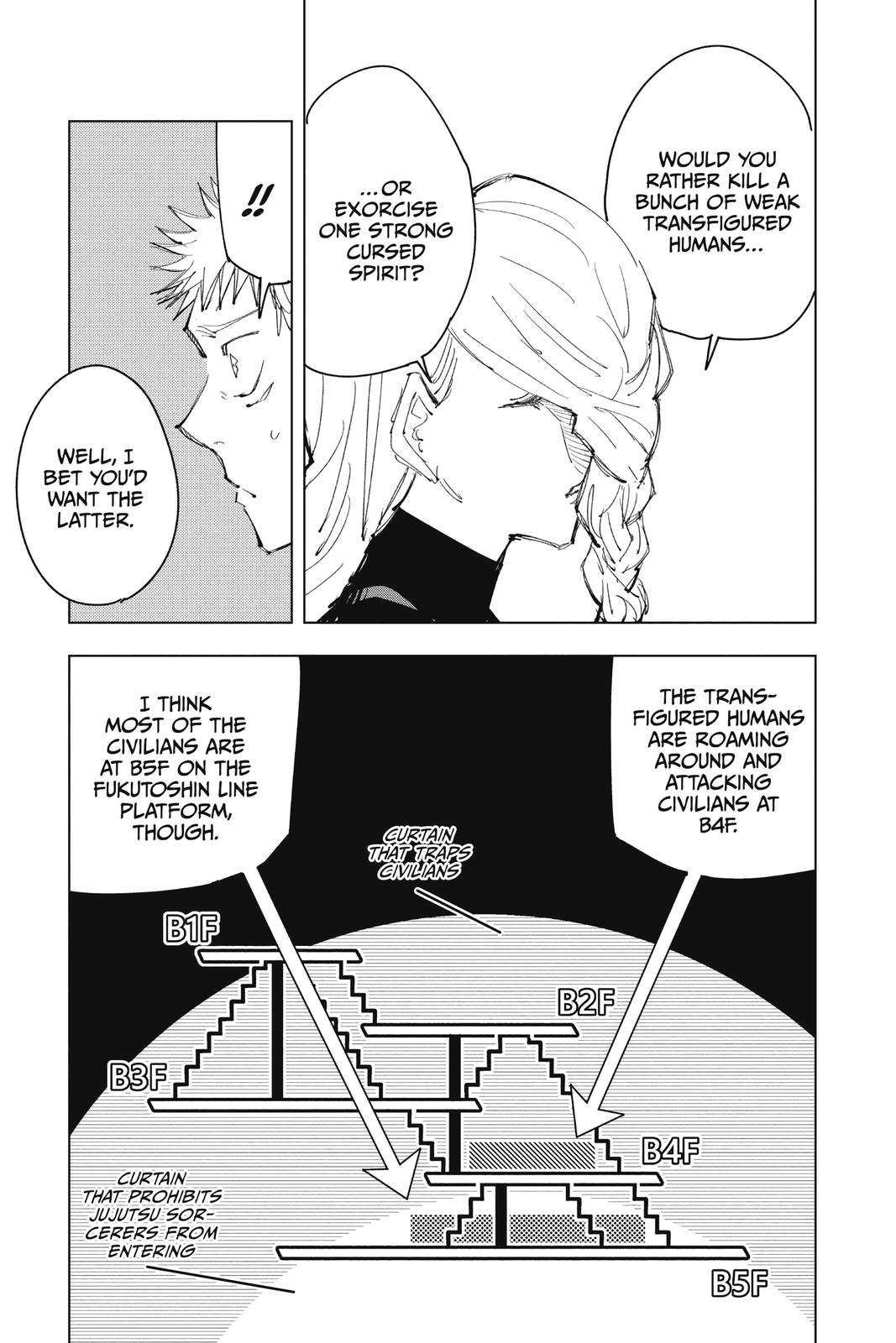 Jujutsu Kaisen Manga Chapter 86 page 5 - The Shibuya Incident, Part 4 scene