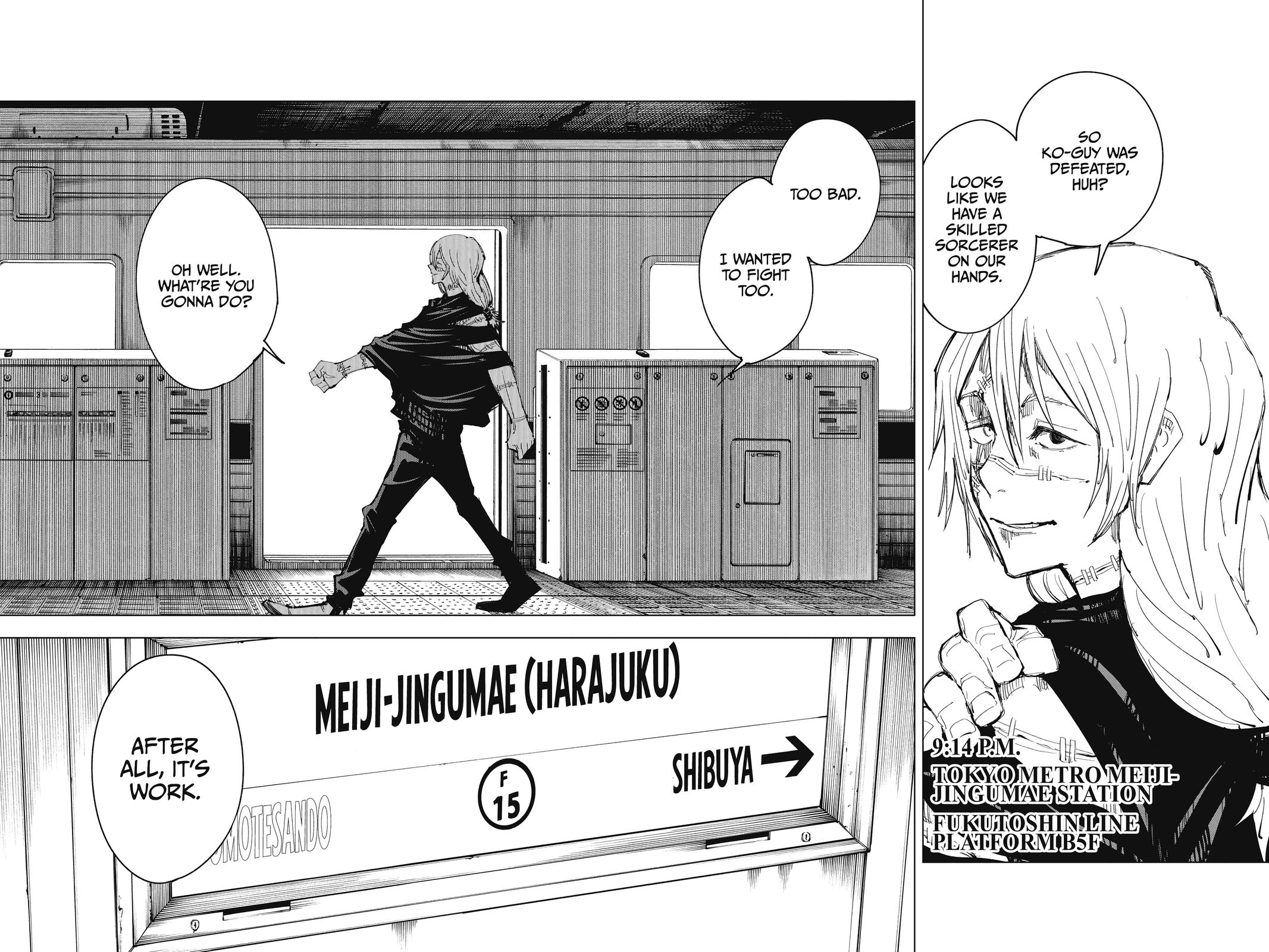 Jujutsu Kaisen Manga Chapter 87 page 17 - The Shibuya Incident, Part 5 scene
