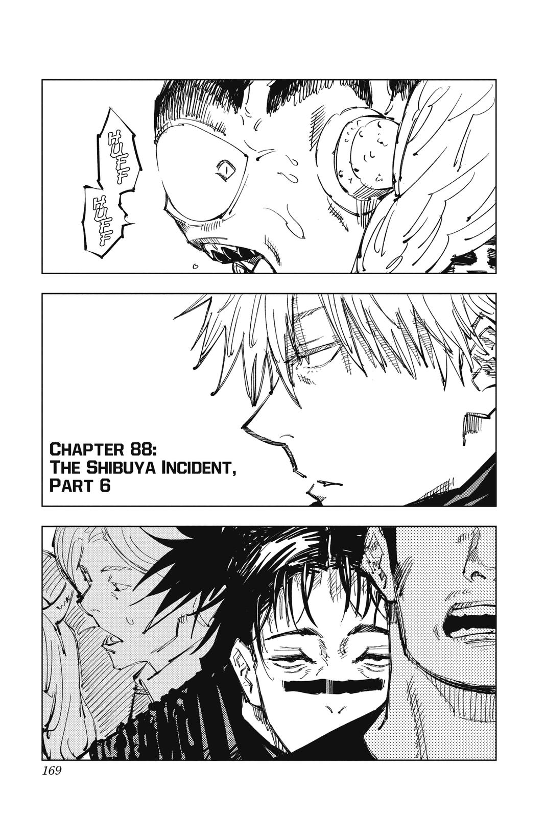Jujutsu Kaisen Manga Chapter 88 page 1 - The Shibuya Incident, Part 6 scene