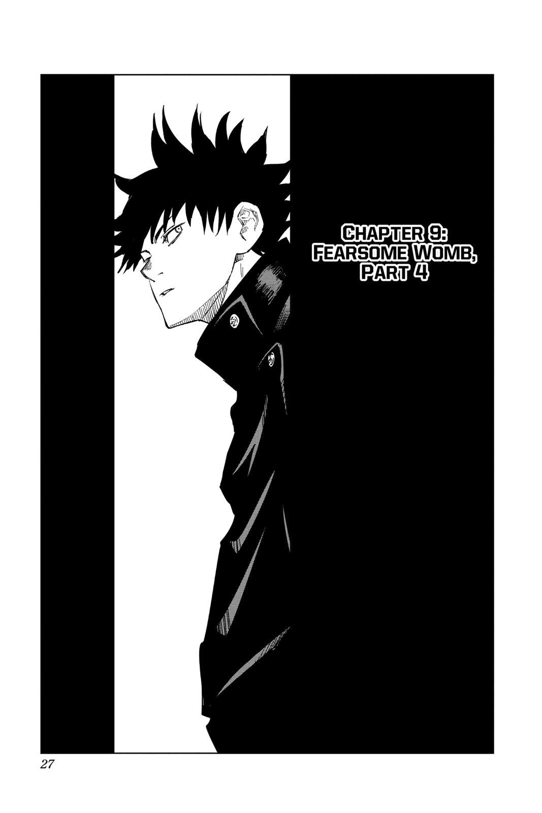 Jujutsu Kaisen Manga Chapter 9 page 1 - Fearsome Womb, Part 4 scene