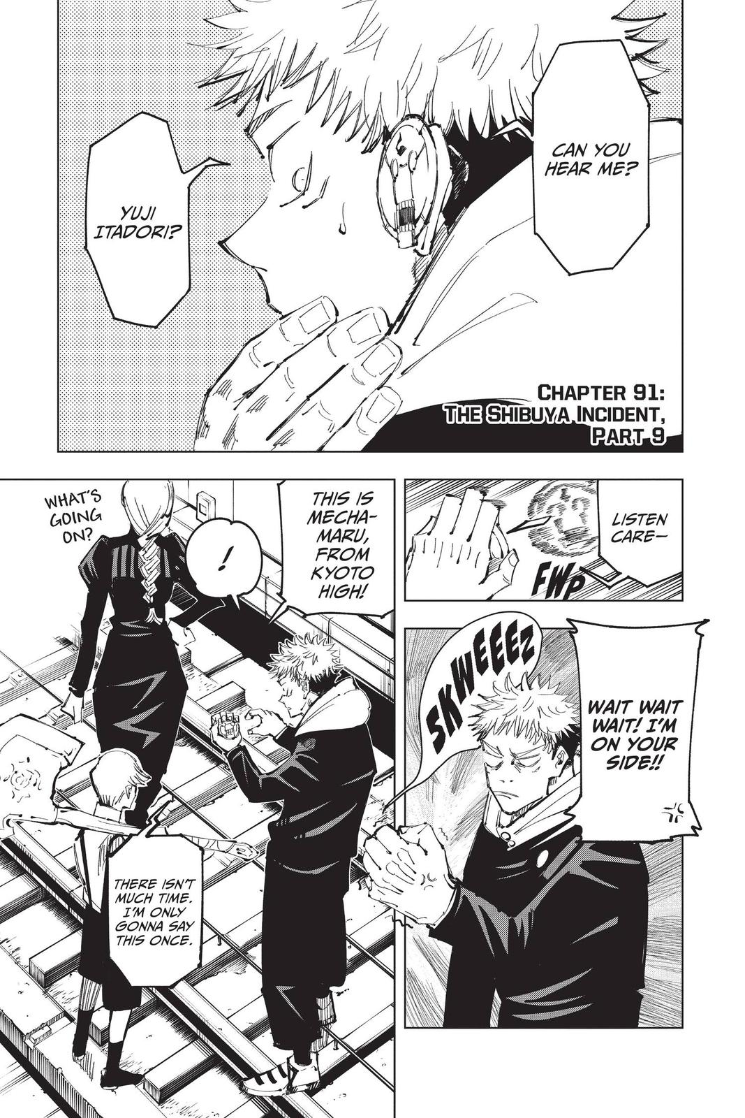 Jujutsu Kaisen Manga Chapter 91 page 1 - The Shibuya Incident, Part 9 scene