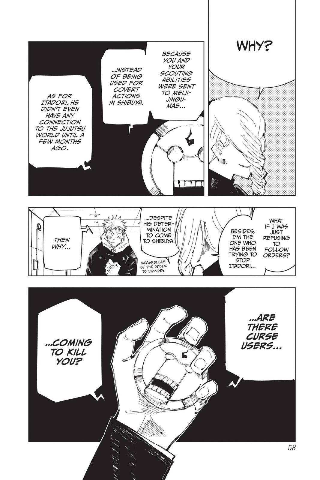 Jujutsu Kaisen Manga Chapter 91 page 8 - The Shibuya Incident, Part 9 scene