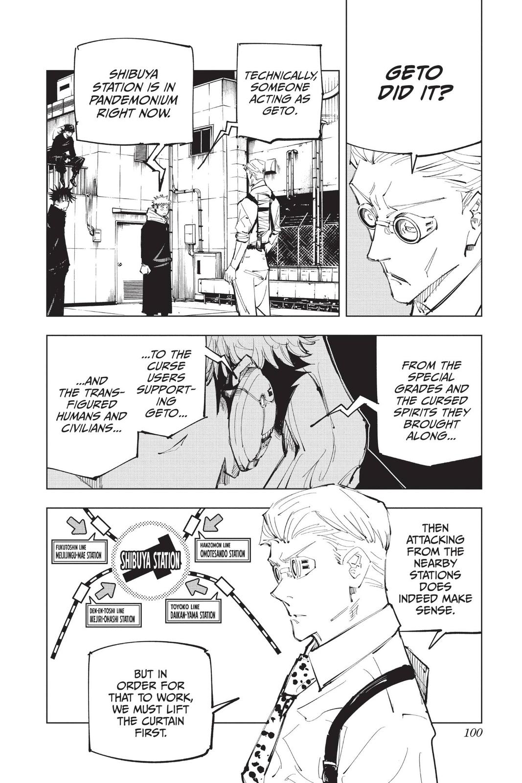 Jujutsu Kaisen Manga Chapter 93 page 10 - The Shibuya Incident, Part 11 scene