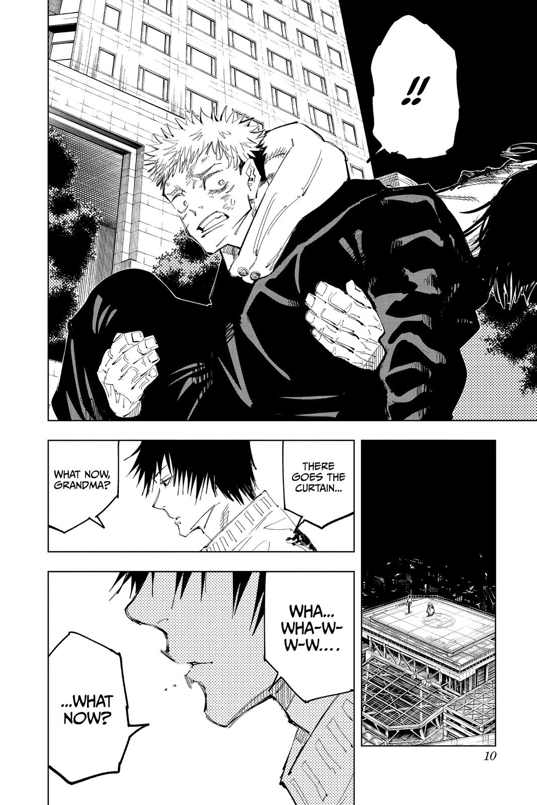 Jujutsu Kaisen Manga Chapter 98 page 10 - The Shibuya Incident, Part 16 scene