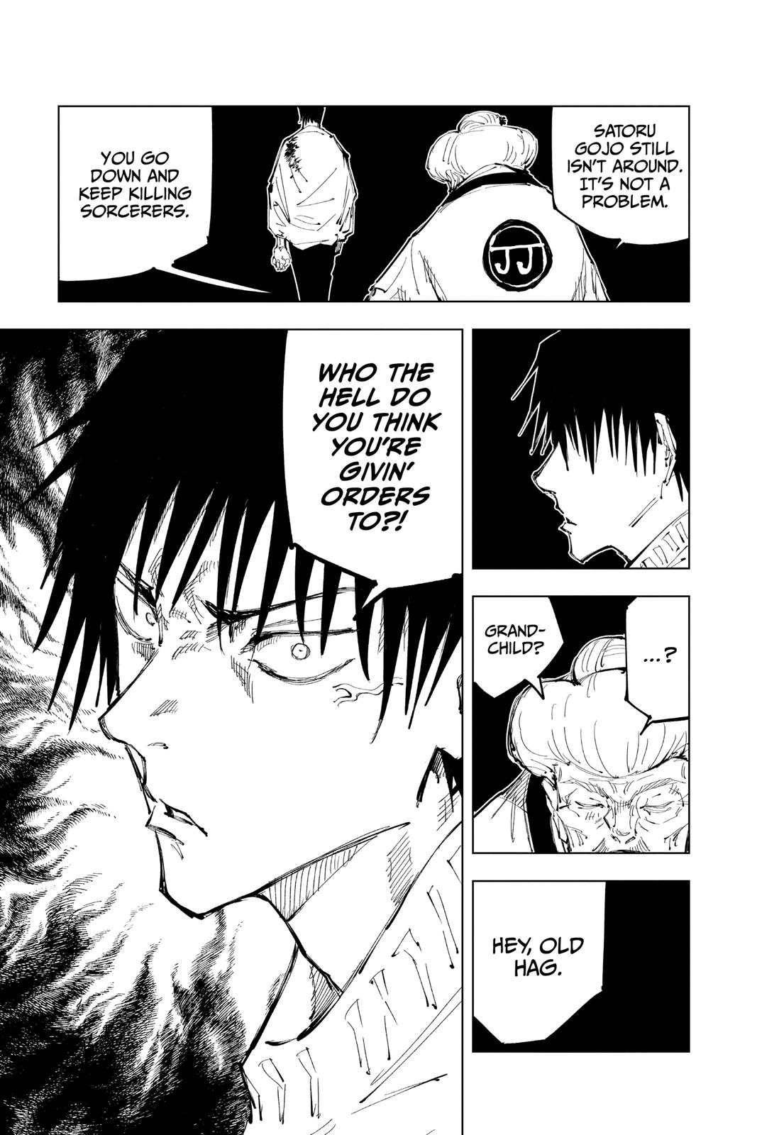 Jujutsu Kaisen Manga Chapter 98 page 11 - The Shibuya Incident, Part 16 scene