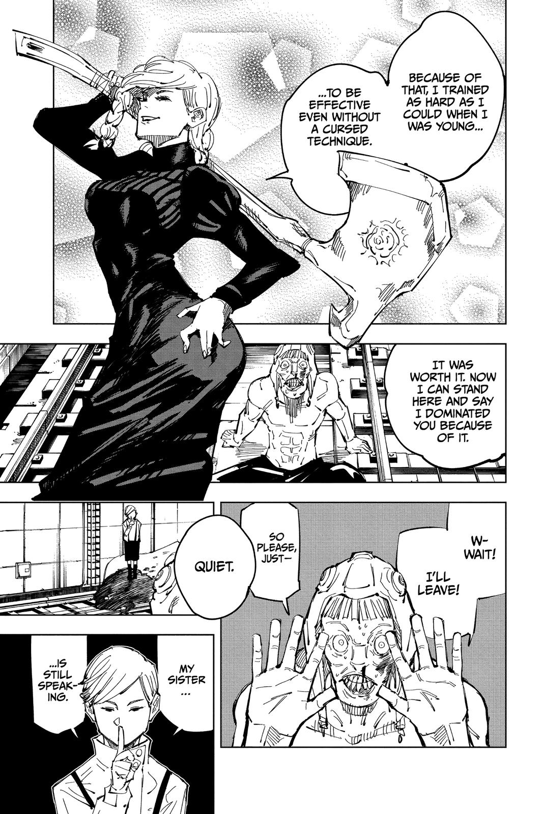 Jujutsu Kaisen Manga Chapter 98 page 19 - The Shibuya Incident, Part 16 scene