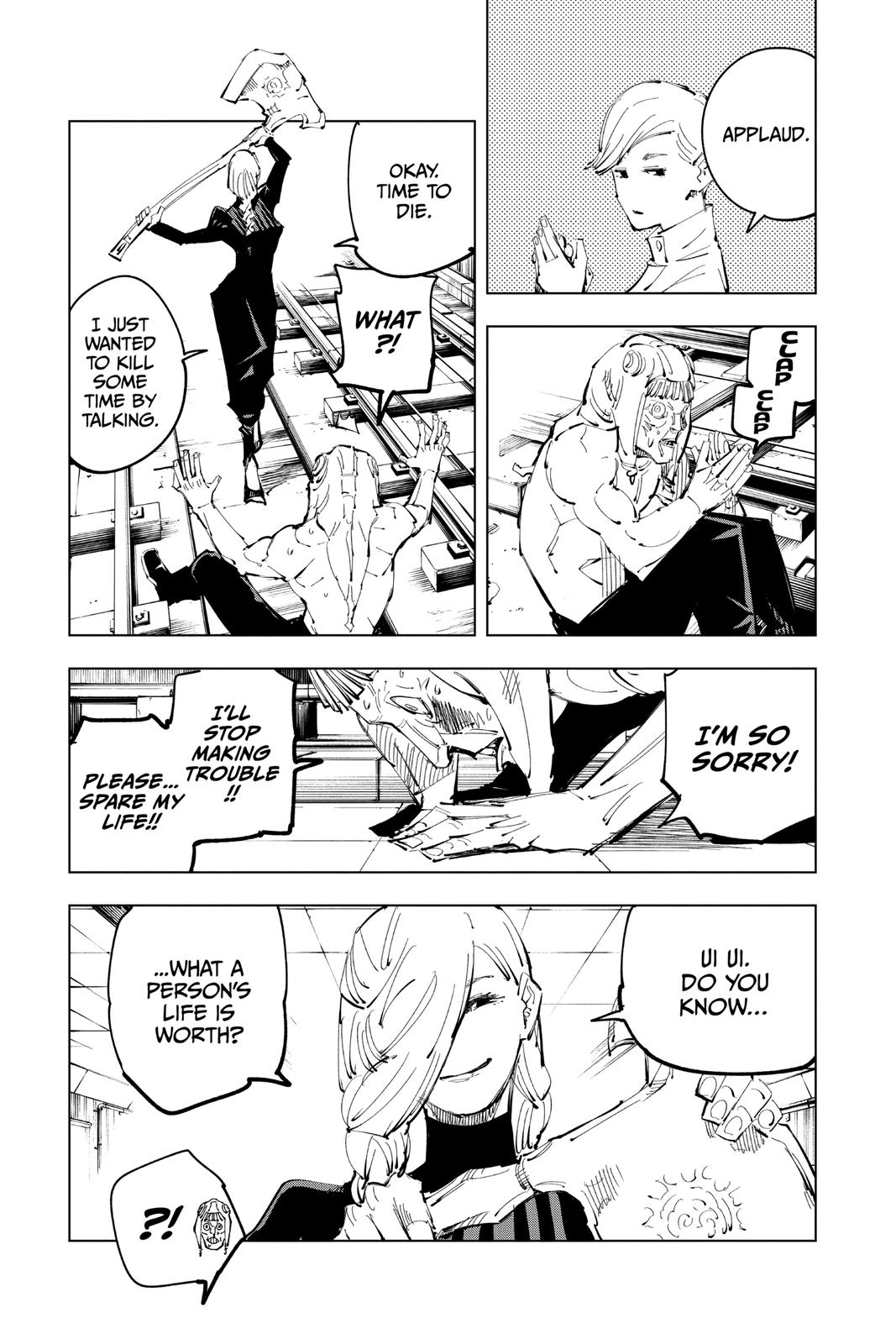 Jujutsu Kaisen Manga Chapter 98 page 21 - The Shibuya Incident, Part 16 scene