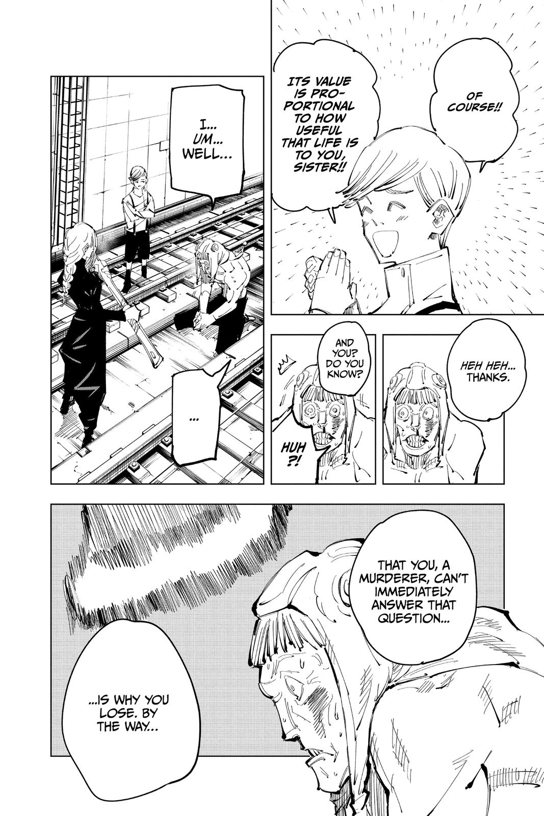 Jujutsu Kaisen Manga Chapter 98 page 22 - The Shibuya Incident, Part 16 scene