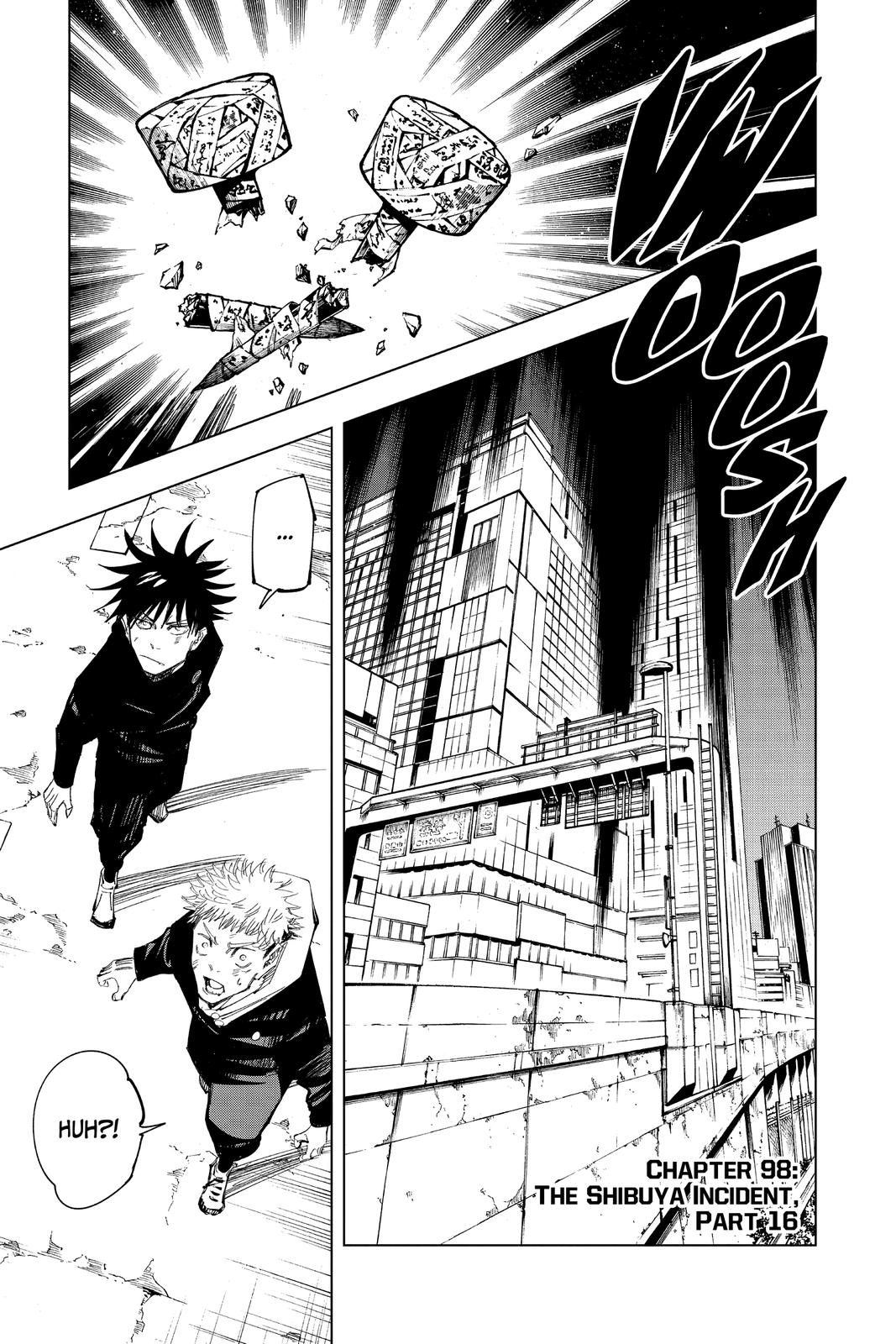 Jujutsu Kaisen Manga Chapter 98 page 7 - The Shibuya Incident, Part 16 scene