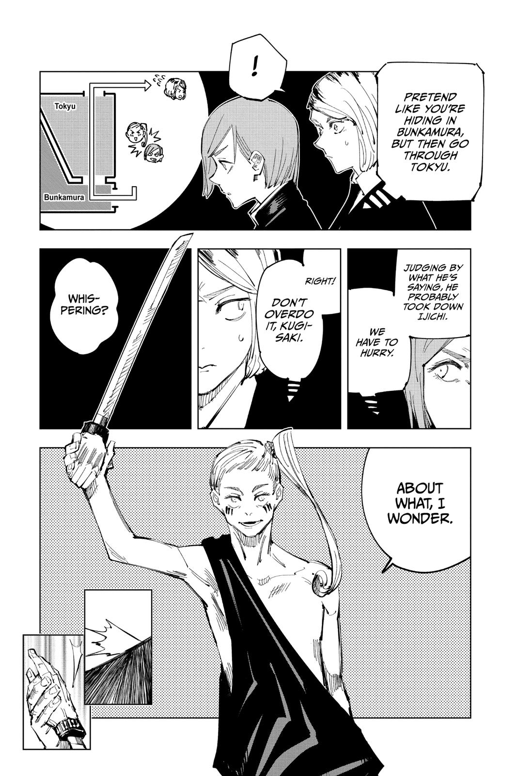 Jujutsu Kaisen Manga Chapter 99 page 4 - The Shibuya Incident, Part 17 scene